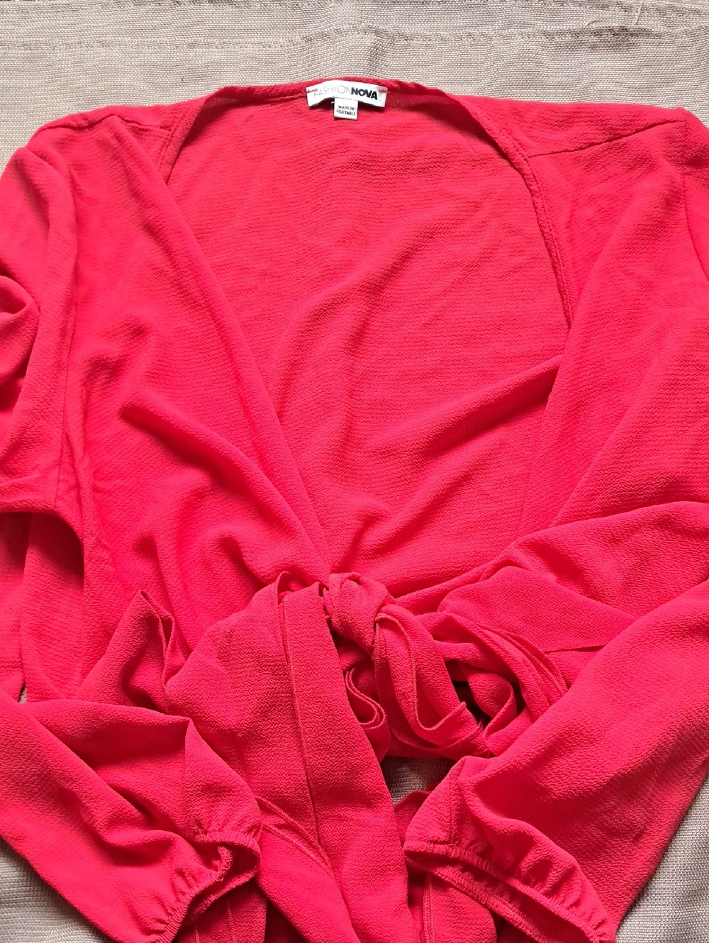 Fashion Nova Red Tie Top